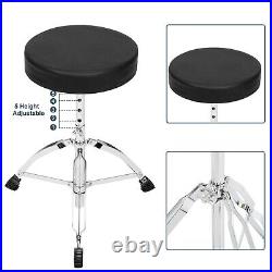5-Piece Complete Full Size Pro Adult Drum Set Kit with Cymbals Stool Drum Pedal