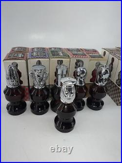 Complete Set of 32 Vintage AVON Chess Set Game Pieces Most Have Boxes Full