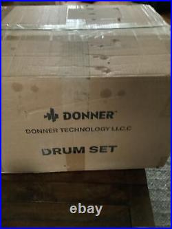 Donner 5-Piece 14 inch Full Size Complete Junior Drum Set EDS-220 NIB Red
