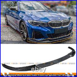 FOR 2019-22 BMW G20 M340i 330i M SPORT V2 GT STYLE CARBON FIBER FRONT BUMPER LIP