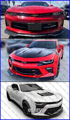 For 2016-23 Camaro SS / 2019-23 LS LT RS Unpainted PU ZL1 Style Front Bumper Lip