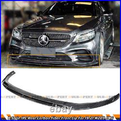 For 2019-2021 Mercedes Benz W205 C300 Amg Carbon Fiber B Style Front Bumper Lip