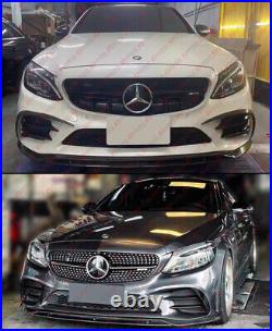 For 2019-2021 Mercedes Benz W205 C300 Amg Carbon Fiber B Style Front Bumper Lip