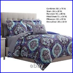 Split 8 Piece Reversible Printed Full Size Complete Bed Set The Urban Port