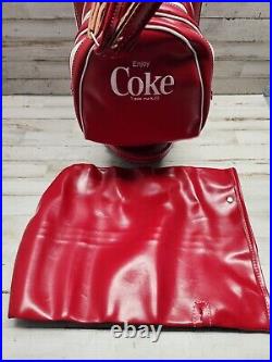 VTG Coca Cola Golf Club Set Complete Coke Embroidered Leather Vinyl Miller USA