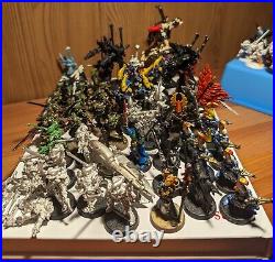 Warhammer 40k Eldar Army with Harlequins Full Metal Lot Many Painted 90+ Piece OOP